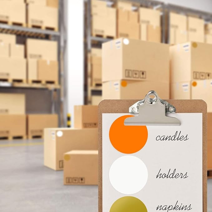 ChromaLabel 3 Inch Circle Sticker Labels, Easy to Write On Round Colored Stickers, High Visibility Permanent Labels - 500 Sticky Dots per Roll, White Dot Stickers