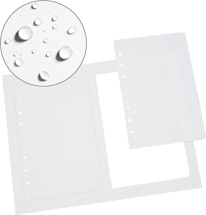 Rite in the Rain Weatherproof Loose Leaf Copier Paper, 2-4.625" x 7" White Loose Leaf Sheets Per 8.5" x 11" Main Sheet, 150 Sheet PK (No. LL8511)