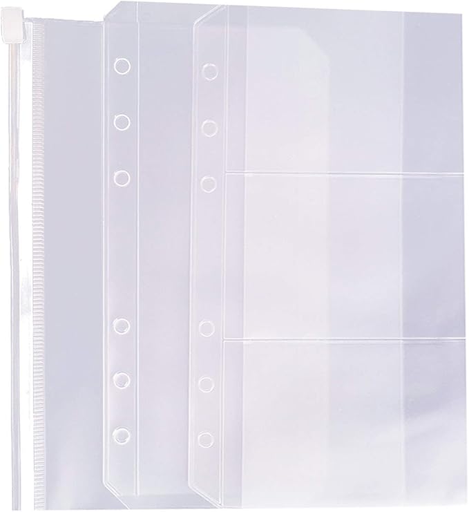 Chris.W A6 Refills Paper, 3 Pack 40 Sheets A6 Colorful Ruled Binder Paper, 3 Pcs Binder Pockets, 1 Page Marker - 6 Hole Notebook Inserts for 6 Ring Refillable A6 Binder Notebook Planner