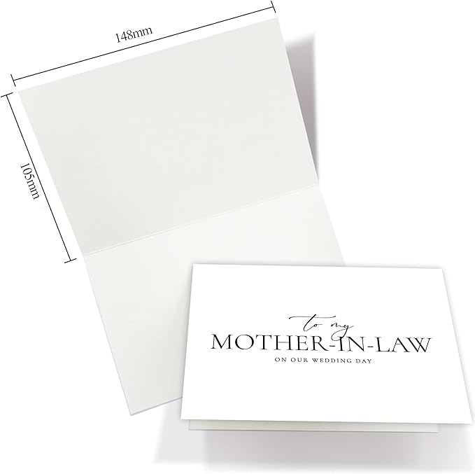 Mother In Law Wedding Day Card, Mother In Law Of The Bride/Groom Gifts, To My Mother In Law On Our Wedding Day. (Mother-in-Law A), 6*4
