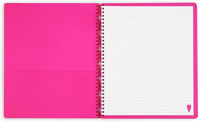 Steel Mill & Co Cute Large Spiral Notebook College Ruled, 11" x 9.5" with Durable Hardcover and 160 Lined Pages (Watercolor Flowers)