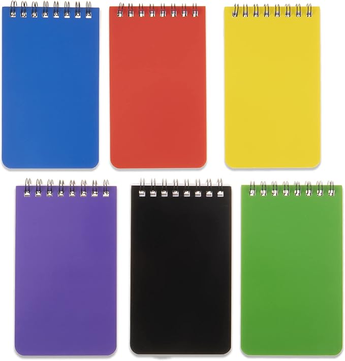 6pack Pocket Notebook Small Notepad Pocket Notepad Small Spiral Notebooks 3X5Inches (6)