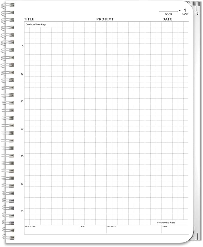 BookFactory Carbonless Lab Notebook (Scientific Grid Format) - Contains Carbon Copies 8.5" x 11", 50 Sets of Pages, 100 Sheets Total - Duplicator Wire-O Bound (LAB-050-WTG-D)