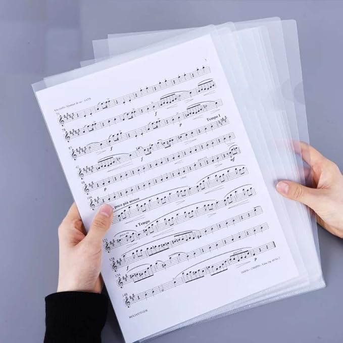L-Type Plastic Folder Safe Project Pockets Transparent Clear Document Folder 12pcs for A4 paperPlastic Paper Jacket Sleeves in Assorted Project Folders