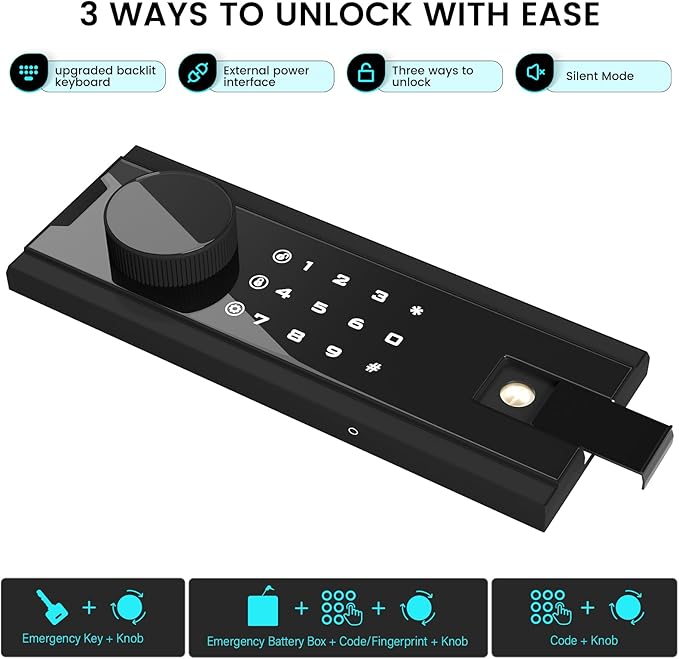 Kavey 1.6 Cub Home Money Safe with Digital Touch Screen Keypad and Sensitive Alarm System, Removable Shelf and LED Light for Money Jewelrys Documents Valuables, Small