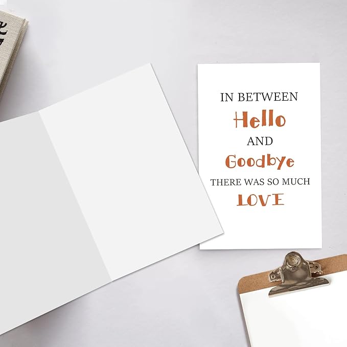 Ogeby Lovely Sympathy Card for Him Her, Pet Bereavement Card Gift, In Between Hello And Goodbye There Was So Much Love