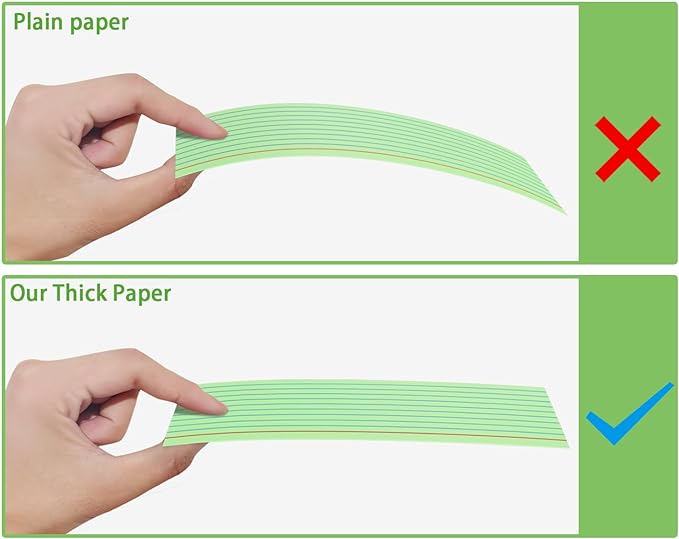 200 PCS Colored Index Cards 3x5, Ruled Index Cards, Flash Cards for Studying, Heavy Note Cards for Office, Home and School,Light Red/Green/Yellow/Beige 4 Colors, 50 PCS of Each Color