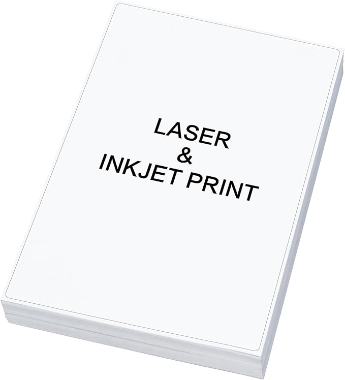 L LIKED 100 Shipping Labels - 4"x 6", Single Sheet, Printable Labels for Laser & Inkjet Printers, Self Adhesive Address Mailing Postage Labels Stickers (100 Sheets)