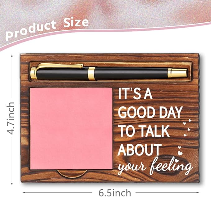 Inspirational Quotes Office Sticky Note Holder, Cute Sticky Note Holder, Thank You Appreciation Gifts for Friends Women Men Colleague, Office Desk Self-Stick Note Pad Holders YB365