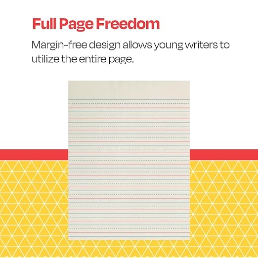 School Smart Zaner-Bloser Paper, 1/2 Inch Ruled, 8 x 10-1/2 Inches, 500 Sheets White