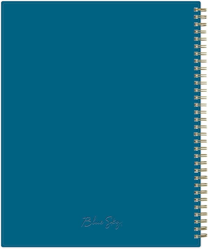 Blue Sky 2024 Weekly and Monthly Planner, January - December, 8.5" x 11", Frosted Cover, Wirebound, Bakah Blue (137261-24)