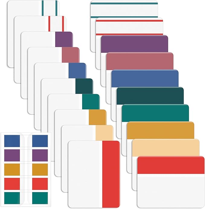 Mr. Pen- Sticky Index Tabs, 500 Pcs, 21 Sets, Colorful Sticky Tabs for Notebooks, Page Markers, Page Tabs for Binders, Page Tabs Sticky Tabs for Books, Notebook Tabs, Book Sticky Tabs for Notebooks