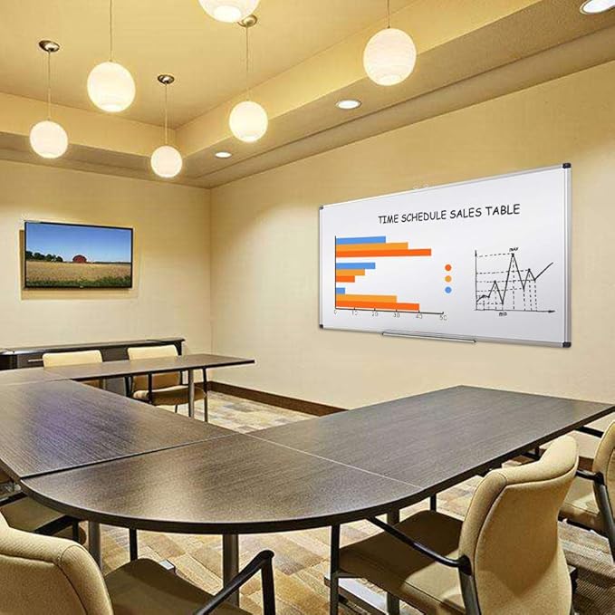 XIWODE Large Magnetic Dry Erase Board,Whiteboard for Wall, 36 x 72 inches, Whiteboard Marker Board Writing Board,Silver Aluminum Frame, Durable,Whiteboard for Home School & Office