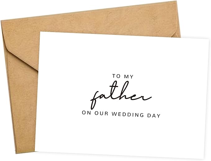 Wedding Day Card for Father, Father Of The Bride/Groom Gifts, To My Father On Our Wedding Day. (Father B), 6*4