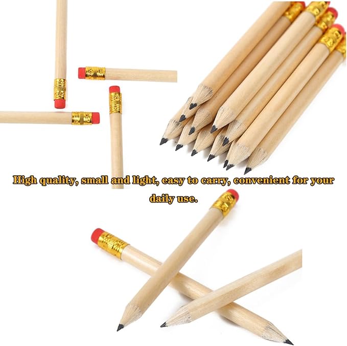 Golf Pencils Bulk,Pre Sharpened Pencils, Mini mall Pencils,Baby Shower Pencils Bridal Shower Pencils Half Pencils(24Pcs)