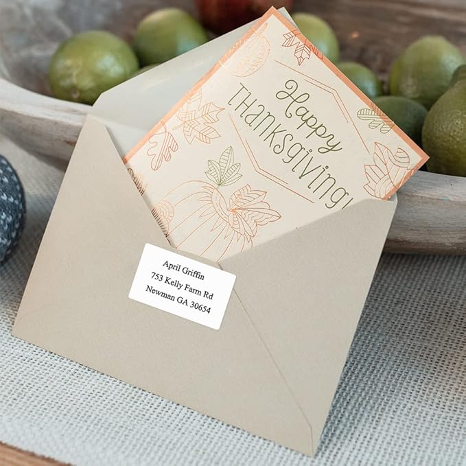 Phomemo Thermal Labels Sticker Paper, Multi-Purpose Rectangle White Self-Adhesive Tag for M110/M120/M220/M221/M150/M250 Label Maker, 1.18'' x 0.78"(30X 20mm), 320 Labels/Roll, Black on White