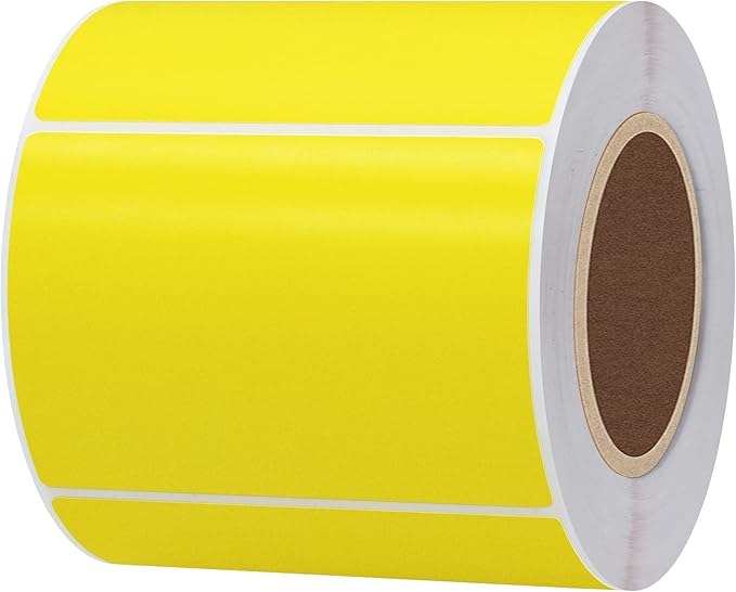 Hybsk 3x2 inch Color Direct Thermal Labels for Shipping, Barcodes, Address, Compatible with Rollo Label Printer & Zebra Desktop Printers(3"x2",Yellow)