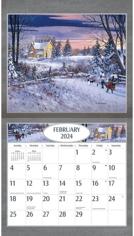 LANG Hockey Hockey Hockey 2024 Wall Calendar (24991001916)