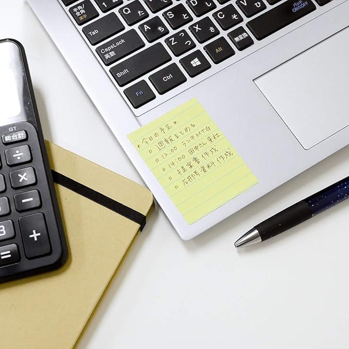 Yamato Sticky Notes, Roll Tape, Ruled Type, Notebook, 2.0 inches (50 mm) Wide with Cutter, 1 Roll, Yellow, 10 m x 50 mm