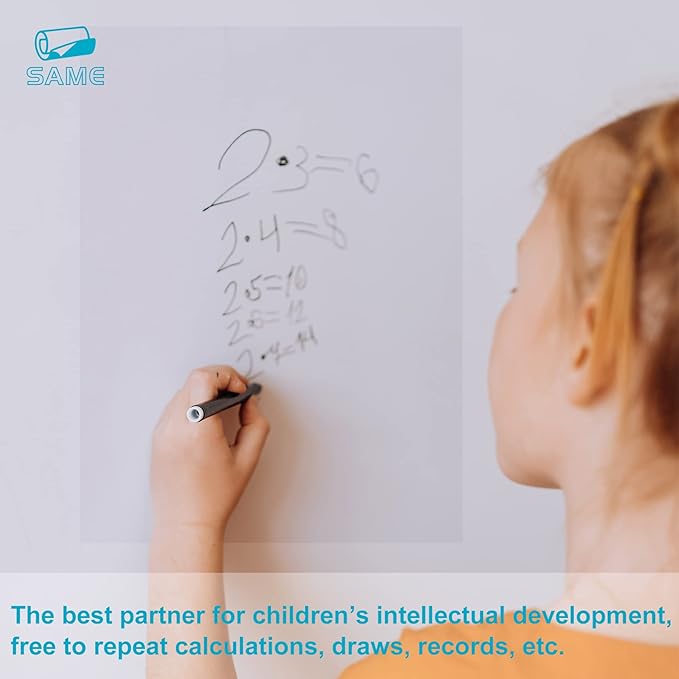 Clear Dry Erase Board Paper-Whiteboard for Fridge-Clear Contact Paper Sheets for Wall-Adhesive Dry Erase Board Sticker for Desk/Refrigerator/Office/Classroom/Wallpaper(8.27''X11.69''X10 Pcs)