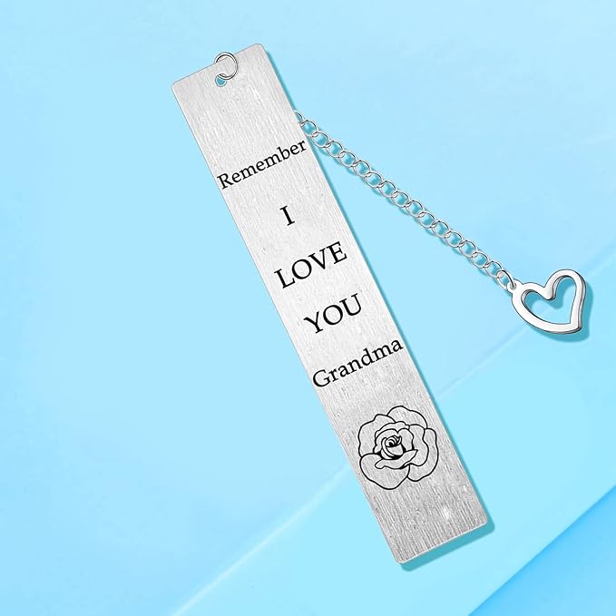 Grandma Bookmark Grandma Gifts from Granddaughter Grandson Grandma Birthday Gifts Mother's Day Gifts from Granddaughter Grandson I Love You Gifts Book Lover Gifts for Grandma Keepsake Present