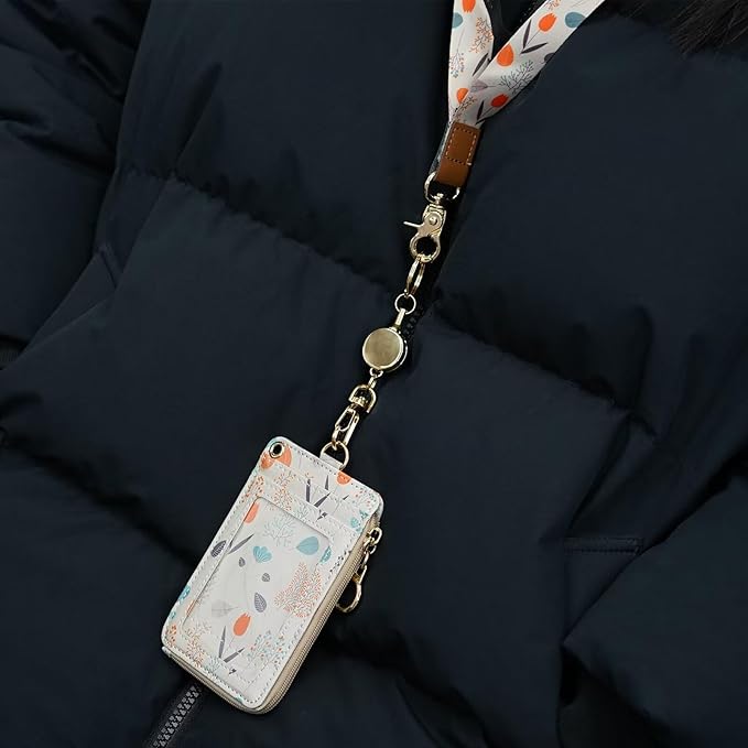 2 Pack Metal Retractable Badge Holder Reel with Key Ring Carabiner Key Chain Rings for Nurse,Teacher,Student,Office Workers (Silver,Black)