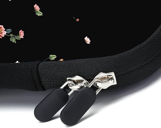 11.6" 12.2 inches Laptop Sleeve Chromebook Case Ultrabook Case Notebook Sleeve Tablet Case Neoprene Handle Sleeve for Men Women, Two Pockets Fit Apple MacBook Air Samsung Acer HP DELL(Flowers)