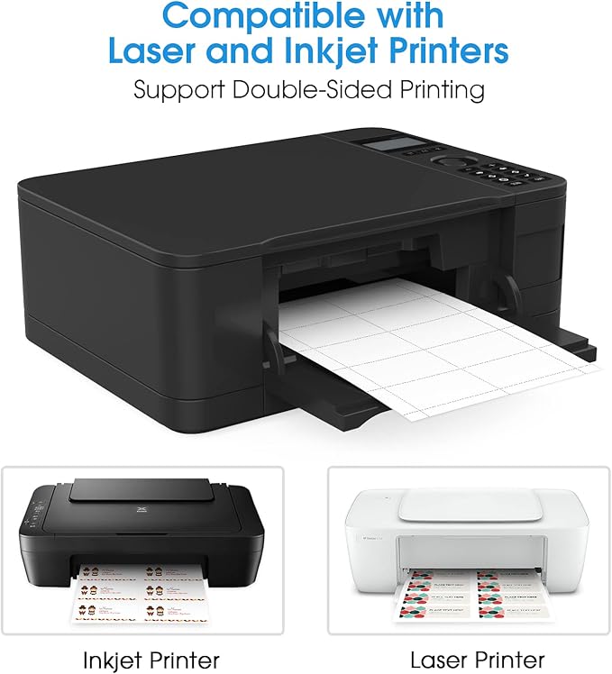 MaxGear Business Card Printable Business Card, Compatible with Laser & Inkjet Printer, Double-Sided Printing, Heavyweight, Matte White Paper, Smooth Edge, 10 Cards/Sheet, 2000 Cards, 3.5" x 2"(8871