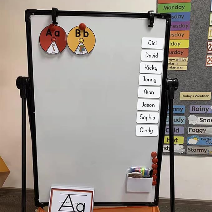 Reusable Magnetic Labels 4x2 Inch White, Dry Erase Magnetic Labels for Whiteboards,Pack of 40