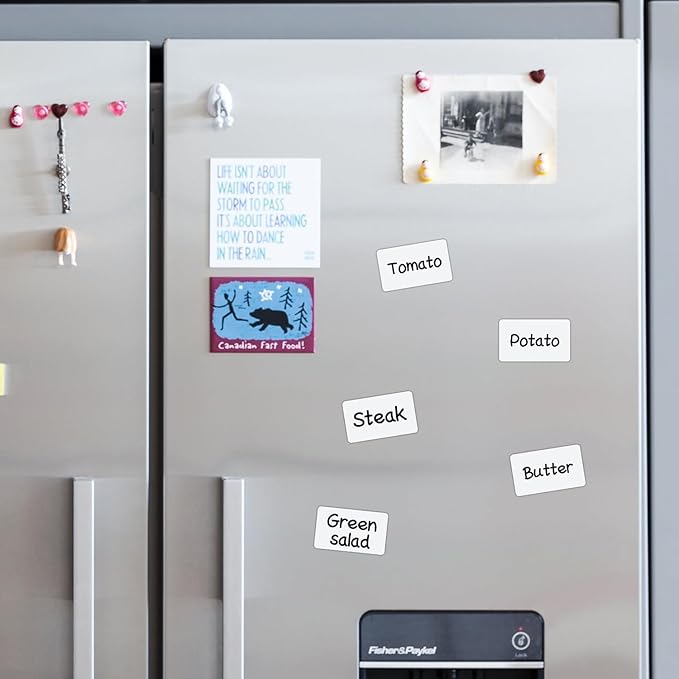 Dry Erase Magnetic Label 5x3 Inch White, Reusable Magnetic Dry Erase Labels for Whiteboards,Pack of 40