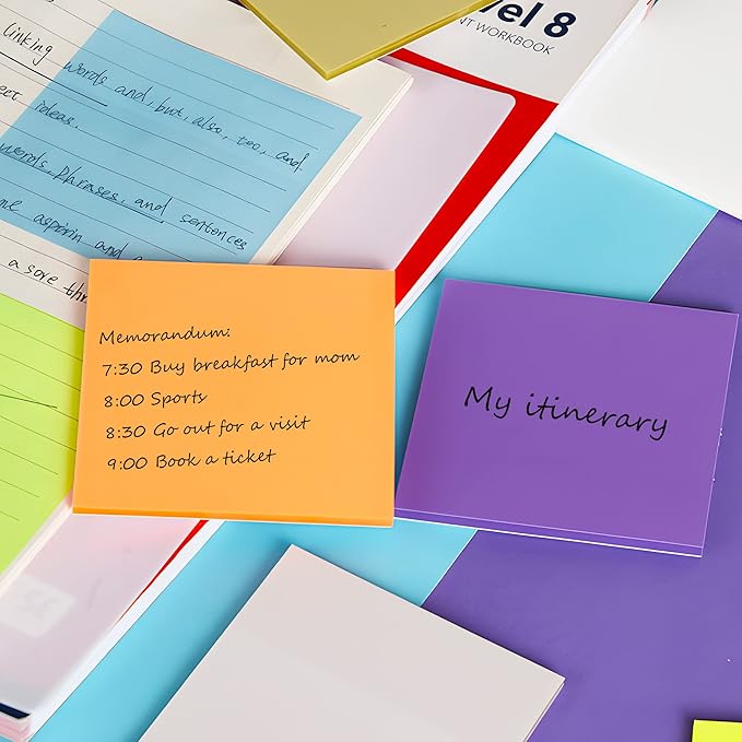 Golcellia Transparent Sticky Notes, See Through Sticky Notes, Pastel Colorful Clear Sticky Notes-700 Sheet Pack(13 Colors, 3X3inch) Annotating Books Repositionable Translucent Sticky Notes