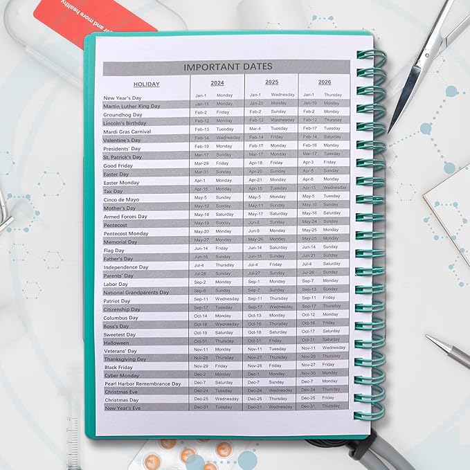 Cheneyboo 2025 Planner - January 2025- June 2026 Yearly Planner, Monthly Weekly Daily Planner 2025-2026, 18 Month Planner, 5.2"x7.5", Green
