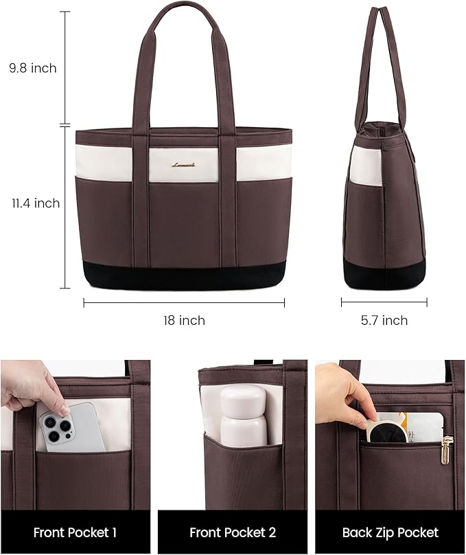 LOVEVOOK Tote Bag for Women,Lightweight Work Bag for Teacher, 15.6 Inch Laptop Bag,Large Shoulder Bag