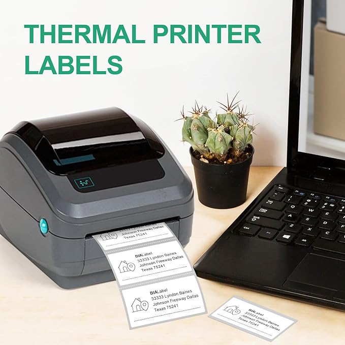 12 Rolls 4" X 2" Barcode Labels, 750/Roll - Direct Thermal Labels Compatible with Zebra & Rollo Printers