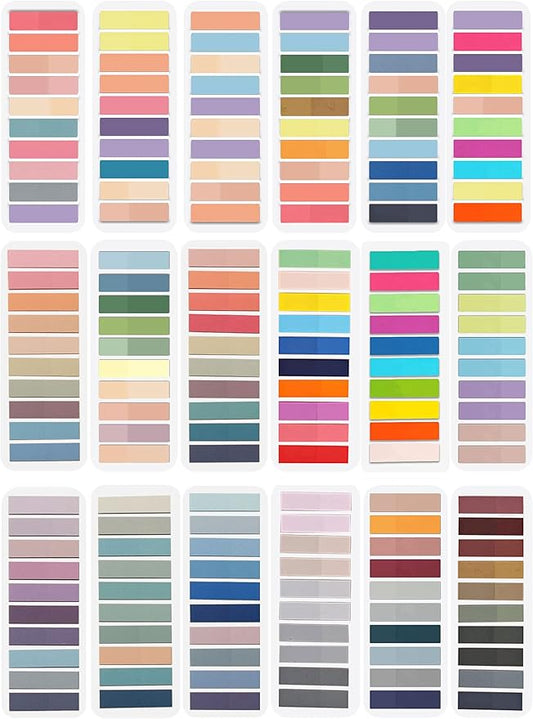 ELII 3600pcs Sticky Book Tabs,Writable Translucent Book Markers Annotating Page Tabs,Transparent Sticky Notes Tabs for Binders