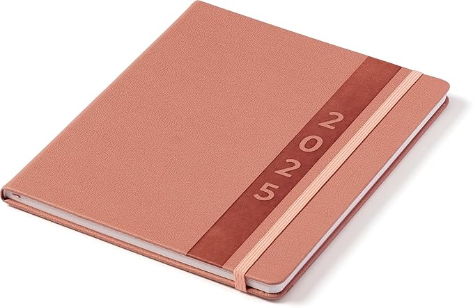 Eccolo 2025 Large Agenda Planner, 12 Month, Yearly, Monthly & Weekly Pages, Habit & Gratitude Tracker (Hardcover - 8 x 10")