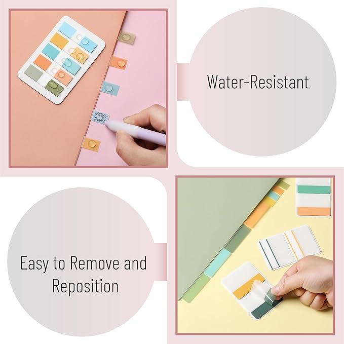 Mr. Pen- Sticky Index Tabs, 500 Pcs, 21 Sets, Colorful Sticky Tabs for Notebooks, Page Markers, Page Tabs for Binders, Page Tabs Sticky Tabs for Books, Notebook Tabs, Book Sticky Tabs for Notebooks