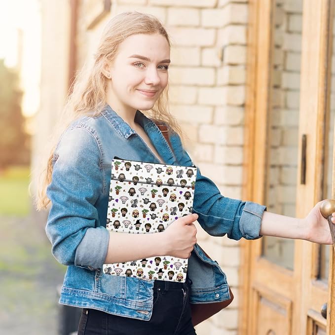 Magic Stuff Wizard Character Sleeve Book Cover Book Lovers Gifts Book Club Gifts Wizard Book Protector Book Gifts for Readers Women Her Magic Movie Fans Bibliophile Auntie Graduation Birthday Gifts