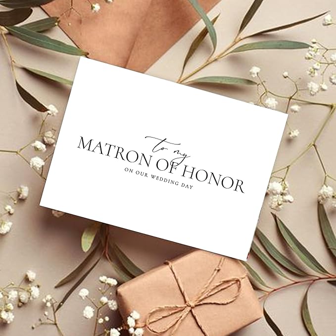 Matron of Honor Proposal Gifts for Wedding Day, To My Matron of Honor On Our Wedding Day Cards.(Matron of Honor A)