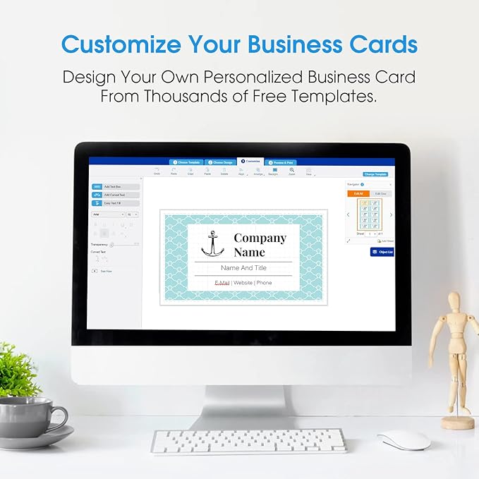 MaxGear Business Card Printable Business Card, Compatible with Laser & Inkjet Printer, Double-Sided Printing, Heavyweight, Matte White Paper, Smooth Edge, 10 Cards/Sheet, 2000 Cards, 3.5" x 2"(8871