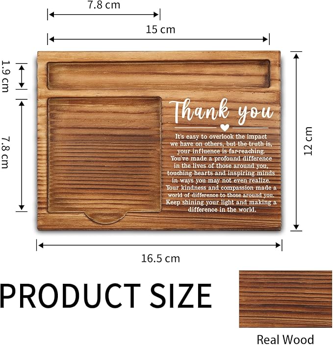 Thank You Sticky Note Holder, Thank You Appreciation Quote Gifts for Leader Boss Women Best Mom Mentor Coach Manager Coworker Teacher Self-Stick Note Pad Holders ZSS17