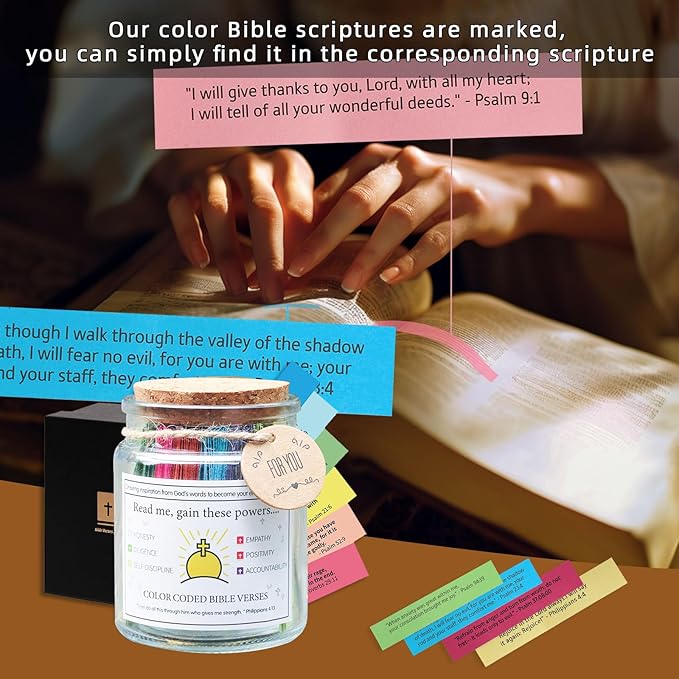 The Hope Jar Bible Verses,Read Me When Bible Verses Jar for Emotions and Feelings, for Mom,Daily Motivational Scripture Prayer Hope Jar,Christian Gifts for Women (Bible Jar of Virtues)