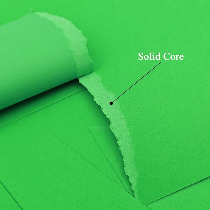 100 Sheets Green Colored Cardstock 8.5” x 11”Paper, 65lb Premium Green Card Stock Printer Paper for Christmas Decorations, Paper Crafting,Invitations,Card Making