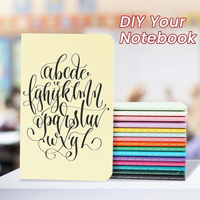 16PCS Mini Notebooks Bulk, 3.5" x 5.5", 16 Color, 60 Pages Blank Paper Small Pocket Notebook Set, Mini Journal Memo Notepads for Kids, Students, Traveler, School Office Supplies