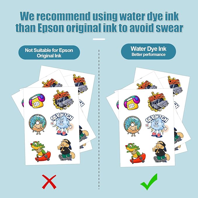 Stampcolour Printable Vinyl Sticker Paper,Transparent 30 Clear Self-Adhesive Sheets,No-Waterproof,Dries Quickly Vivid Colors Decal Paper,Tear Resistant-for Any Epson HP Canon Sawgrass Inkjet Printer