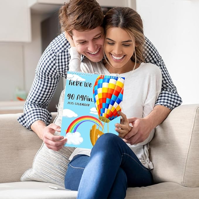 Here We Go Again 2025 Calendar, Fun Hanging Month Hanging Calendar, 2025 Monthly Friends Advent Calendar, Calendar 2025 Planner, Novelty Planning Wall Calendar Note Pads for Home Office