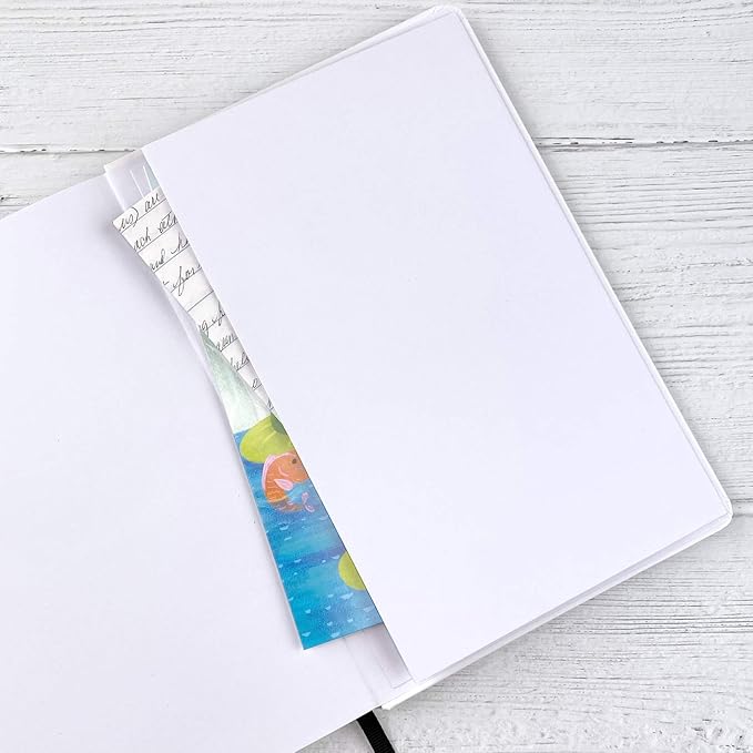 RICCO BELLO Wide Ruled Hardcover Diary Journal School Notebook for Kids, Tweens - Bookmark, Band Closure, Storage Pocket, 5.7 x 8.4 Inches, 192 Pages (Space Rocket)