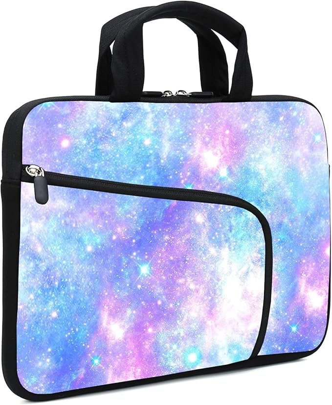 11.6" 12.2 inches Laptop Sleeve Chromebook Case Ultrabook Case Notebook Sleeve Tablet Case Neoprene Handle Sleeve for Men Women, Two Pockets Fit Apple MacBook Air Samsung Acer HP DELL(galaxys)