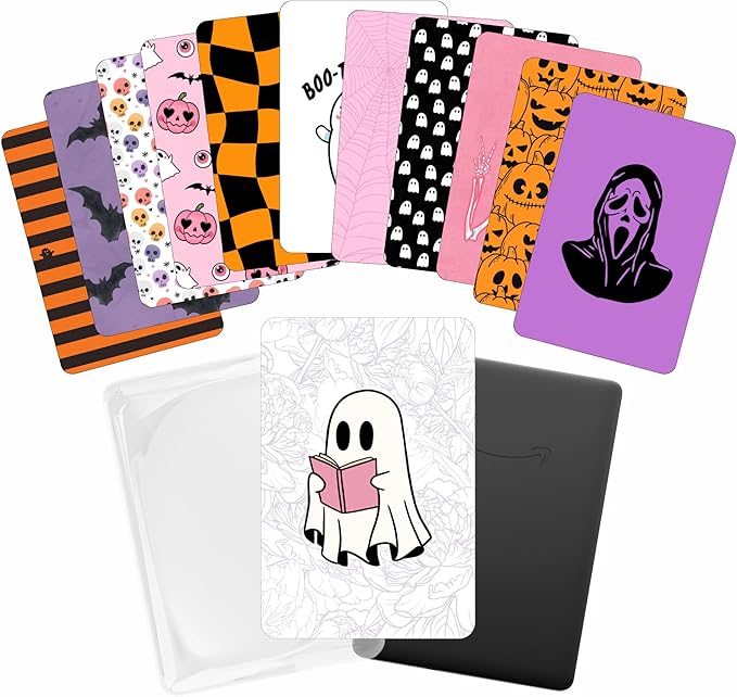 E-reader Cardstock Paper Inserts for Clear Case | 12 pk 4.88 x 6.73” inches Paper White 11th Generation 6.8" Screen Compatible Put Behind Case Colorful Floral Designs Change Out (Design Mix 7)