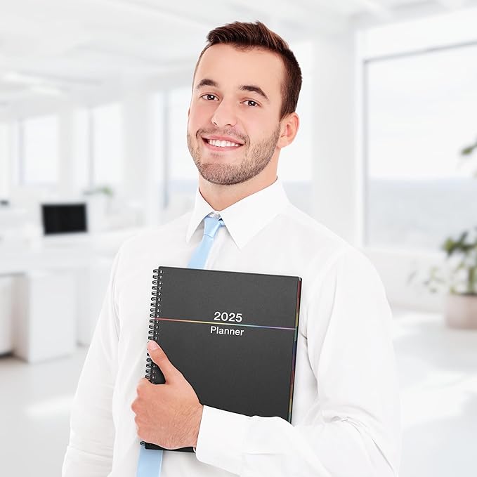 Dunwell 2025 Planner Weekly Monthly, 8.5x11 (Colorful), Jan 2025 to Dec 2025, Large Planner Book with MonthlyTabs, Daily Calendar Agenda Book 8.5 x 11